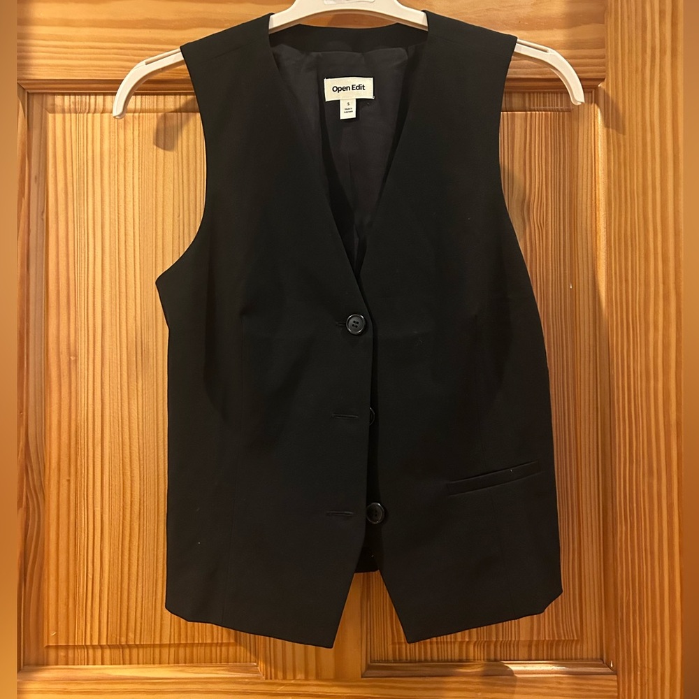 Open Edit Women's Black Vest